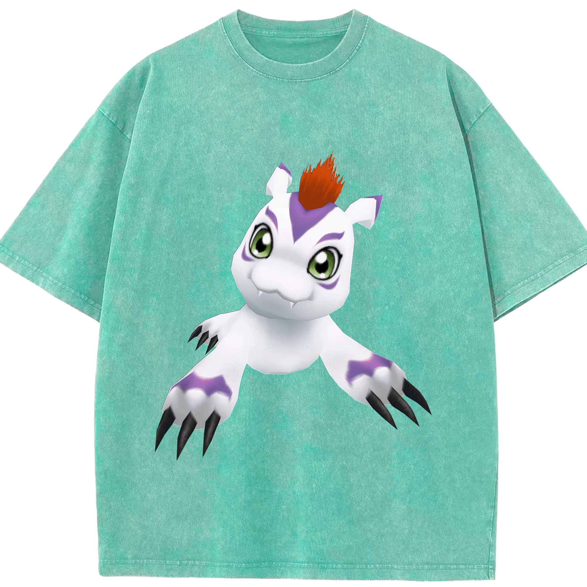 （画像用） Digimon デジタルモンスター/デジモン 綿100% ヴィンテージ風 半袖Tシャツ（フロントプリント）